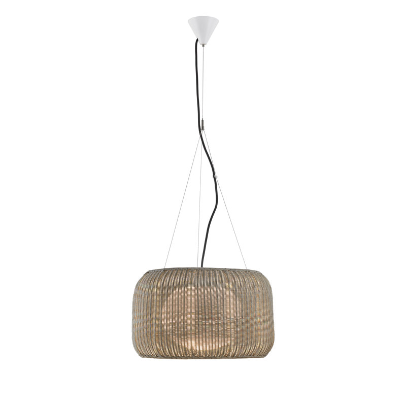 Luminaire suspendu 2 lumières Fora, Beige clair