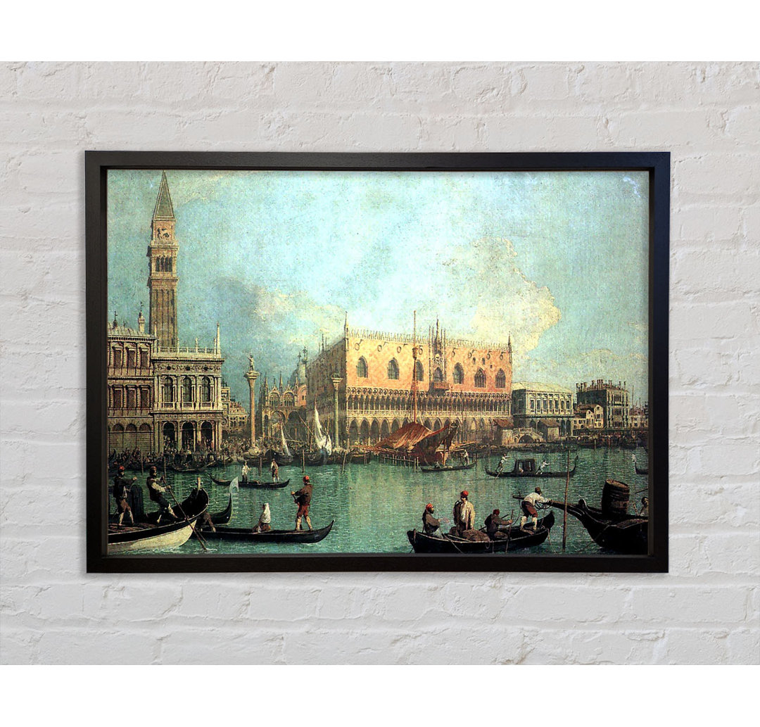 Canaletto Palazzo Ducale - Einzelner Bilderrahmen Kunstdrucke auf Leinwand