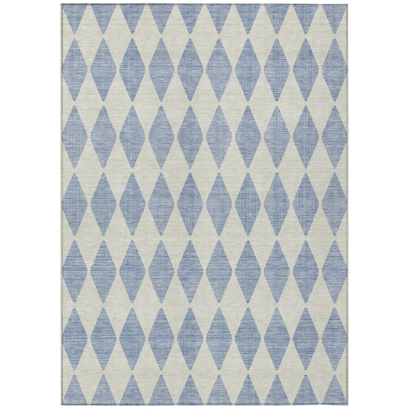 Loreen Washable Geometric Indoor / Outdoor Rug, Rectangle 2'6" x 3'10"