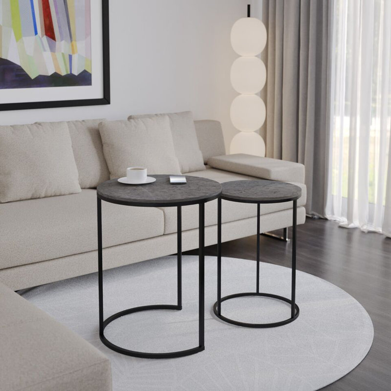 Shalyssa Solid Wood Coffee Table, Black, Black