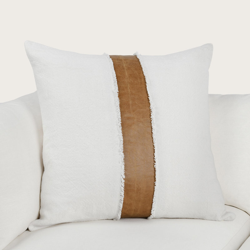 Abstract Throw Pillow Cover & Insert, Ivory/Dumont