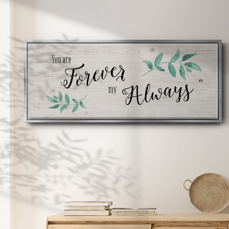 Forever Always- Framed Canvas, 8" H x 20" W
