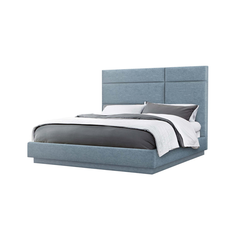 Quadrant Upholstered Bed, King, Surf