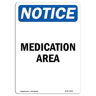 Enseigne de zone de médication