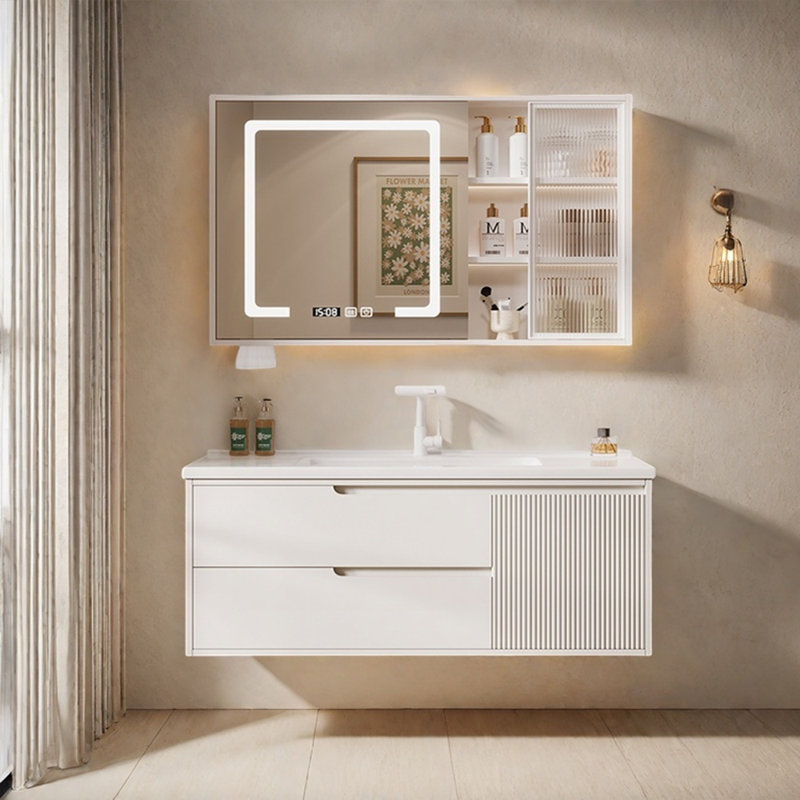 Light luxury cream style bathroom cabinet