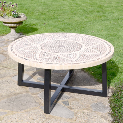 Aldreth Garden Stone Mosaic Coffee Table