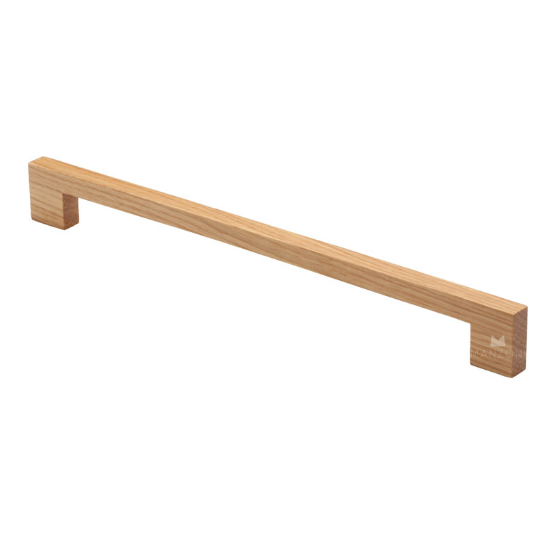Oak Finish 11.31'' Wood Bar Pull with Mounting Hardware