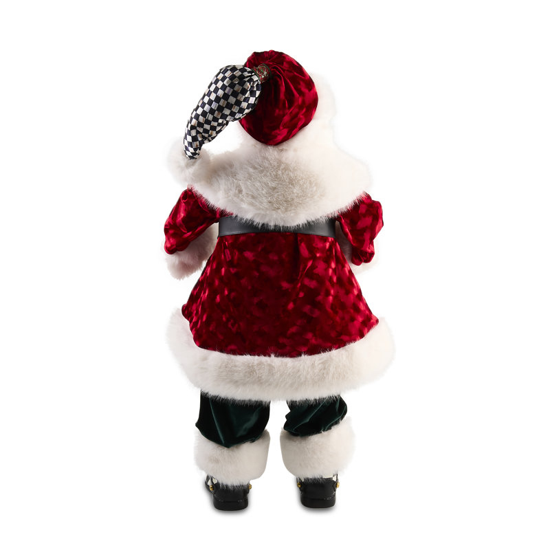 Animated Courtly Fabric Santa