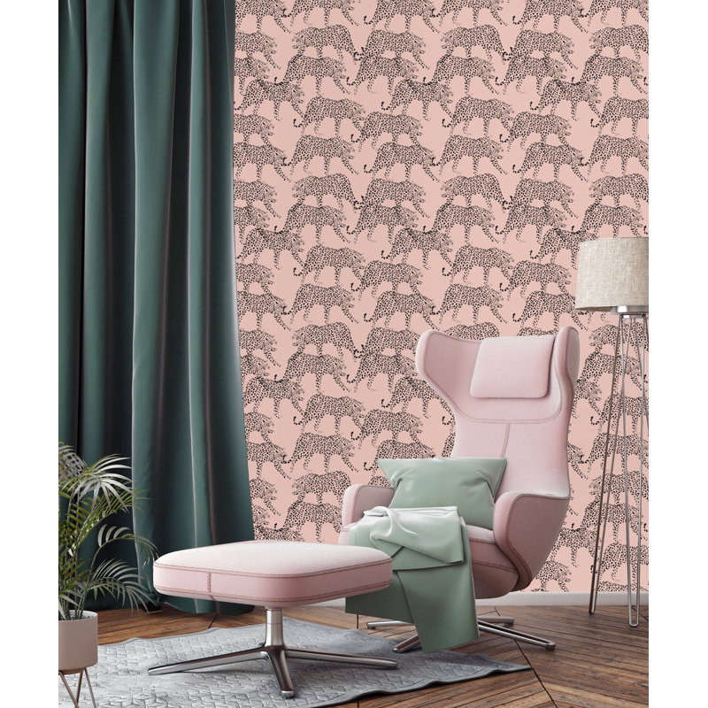 Rouleau de papier peint adhésif Leopards, L 10,42 po x l 25 po