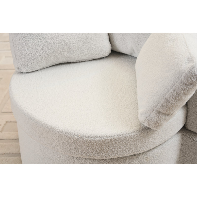 Chaise de rangement en tissu avec design ergonomique et base pivotante