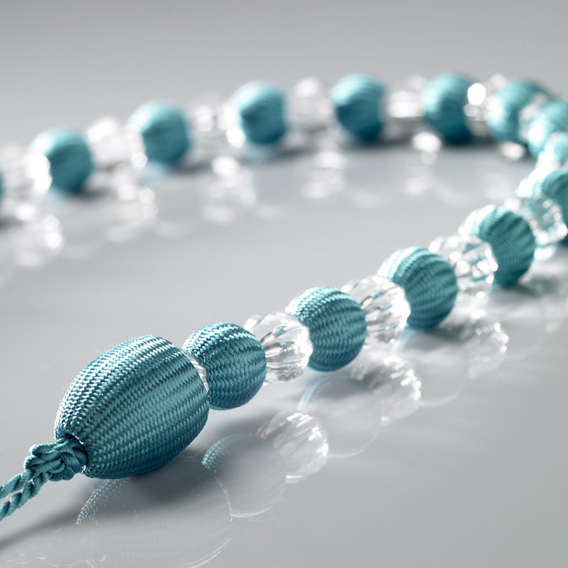 Canaan Earl Beaded Curtain Tieback, Teal