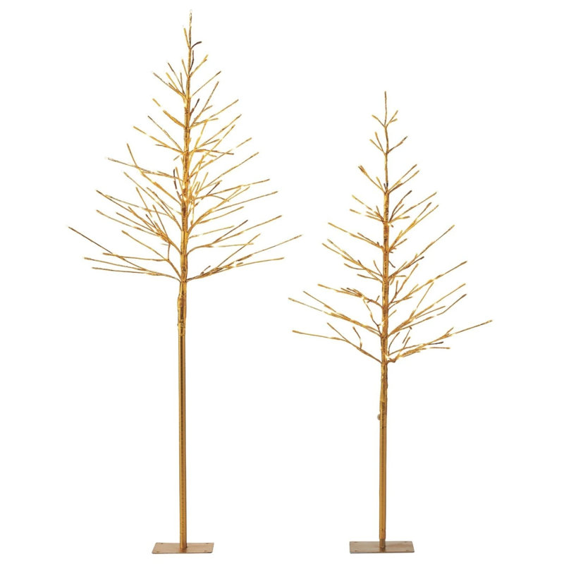 2 Piece Tree Lighted Display Set
