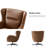 Arcana Modern Faux Leather Swivel Wingback Chair-303155184
