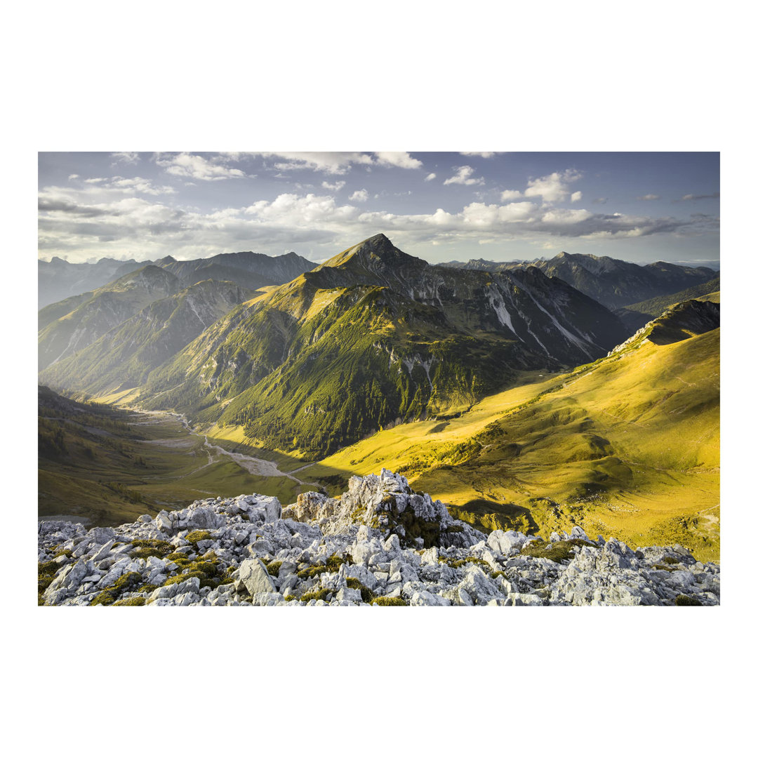 Mountains and Valleys of the Lechtal Alps in Tyrol 2.9m x 432cm Textured Matte Peel & Stick Wall Mural