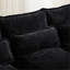 Chenille à quatre places en forme de U, structure en bois massif, éponge pour un siège de style familial et confortable-496992839