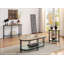 Brantley 1-Shelf Coffee Table in Oak and Sandy Black