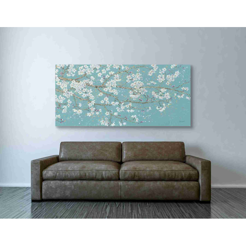 «April Breeze I TEAL» par James Wiens, art mural sur toile, H 30 po x l 60 po x P 1,5 po