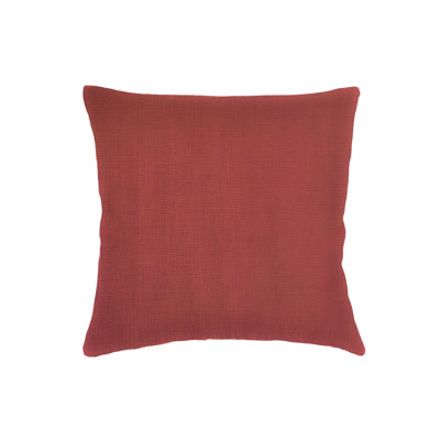 Oreiller rustique en lin rouge doux 26 x 26 avec insert en duvet synthétique