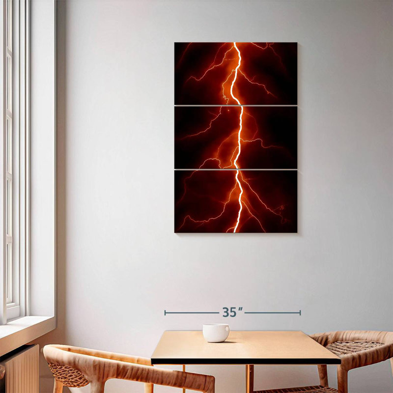 Alvord Red Lightning Strike, 57" H x 36" W