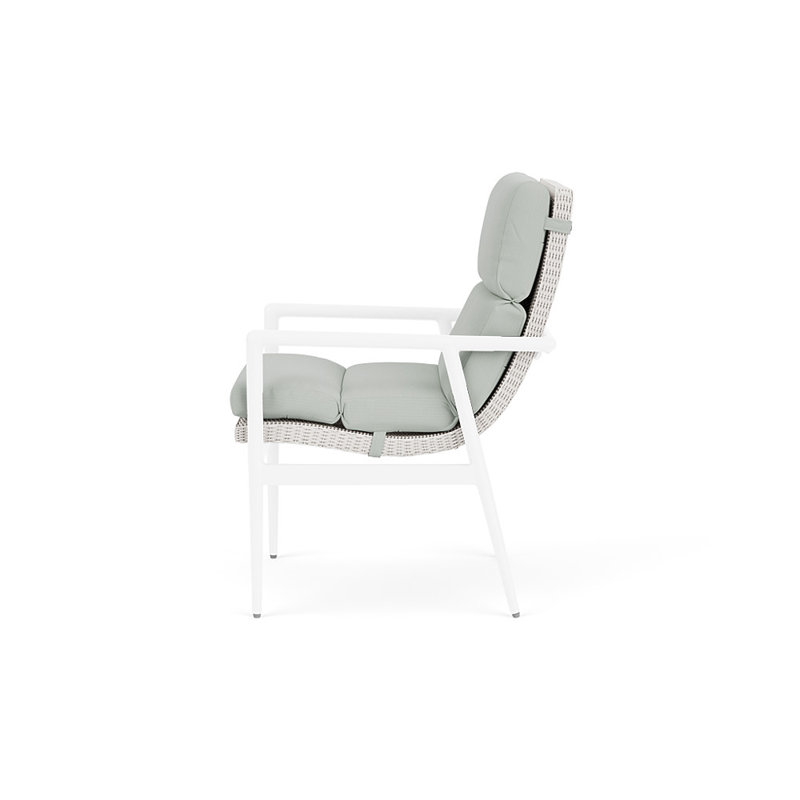 Cascade Outdoor Dining Armchair, Callen Celadon, White