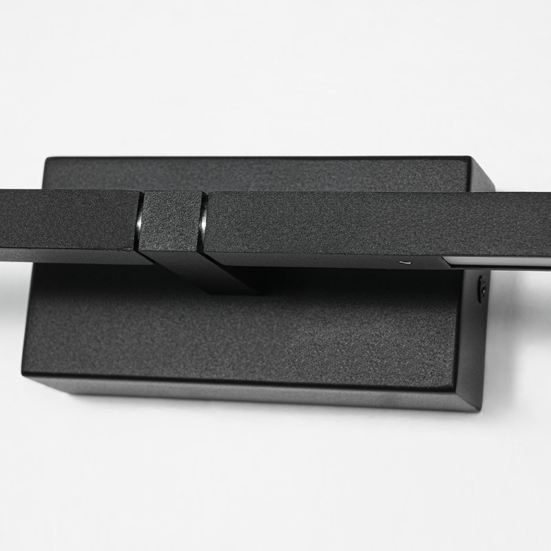 Luminaire de meuble-lavabo linéaire minimaliste moderne en aluminium à DEL , Noir mat