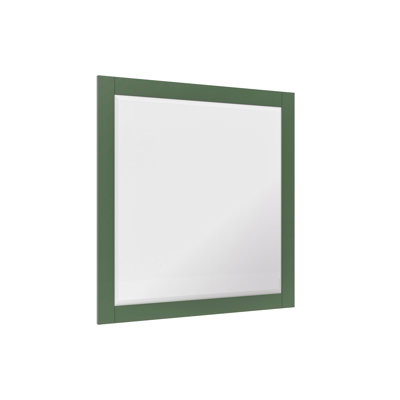 Bernharda 34 in. W x 32 in. H Modern & Contemporary Rectangular Framed Surface-Mount Bathroom Vanity Mirror in Forest Green