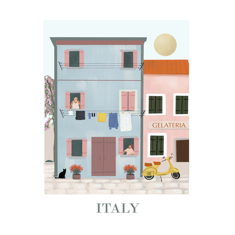 Italy 3 Travel Poster - Unframed, Small