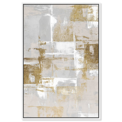 " Abstract Freshly Painted, Glam Gray " Painting Print
