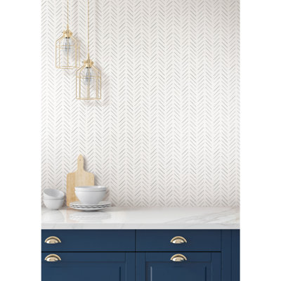Painted Herringbone Peel & Stick Chevron Roll