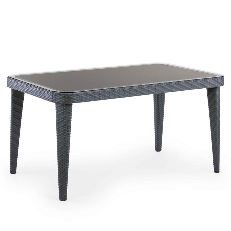Ahuva Outdoor Dining Table , cm W cm D, 76 cm H x 90 cm L x 150 cm D, White