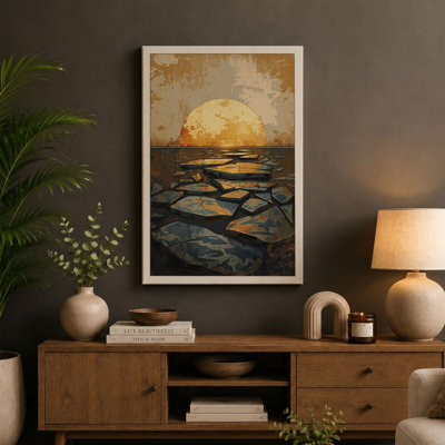 Sun Over Water Coastal - Wrapped Canvas
