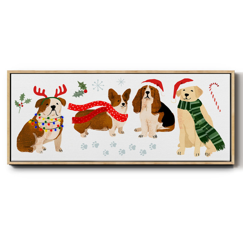 Collection Holidogs - toile encadrée, H 12 po x l 30 po