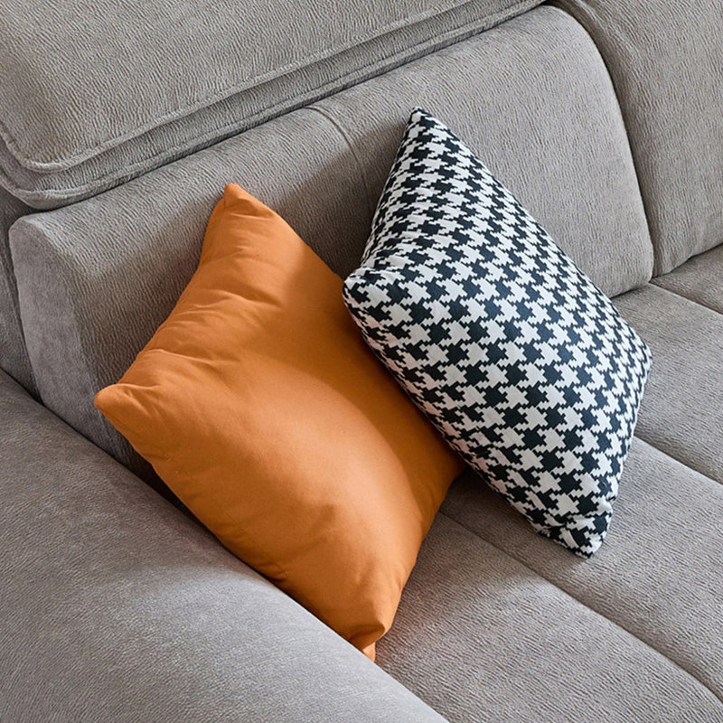 Canapé modulaire 3 pièces rembourré, Gris chenille, H 38,58 po x l 110,24 po x P 68,9 po, Face à la droite