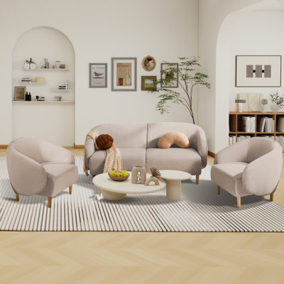 Elvie Chenille Sofa and Chair Living Room Set