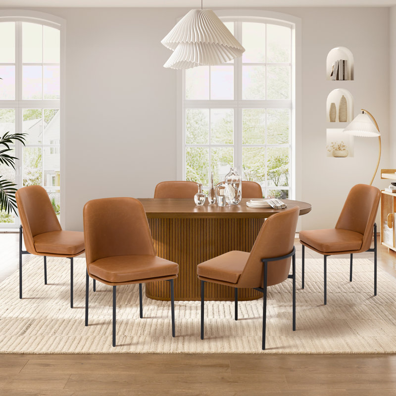 Upholstered Parsons Side Chair Dining Chair, Brown