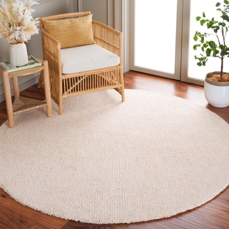 Tapis en laine / coton touffeté à la main Wilcher, Rond 6 pi