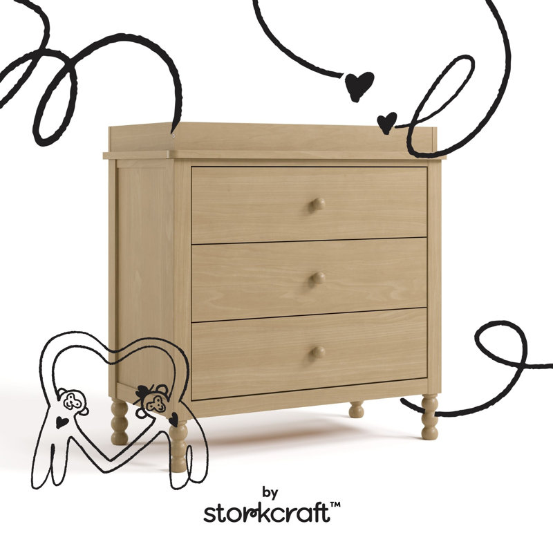Rio 3 Drawer Chest With Changing Topper, Driftwood