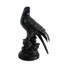 Statue aigle en aluminium sur souche Nifao - Sculpture d'oiseau inspirée de la nature avec finition métallique foncée - 20 po x 12 po x H 14 po