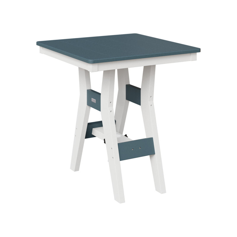 Harbor Outdoor Square Dining Table, 35.5" H x 28" W x 28" D, Slate