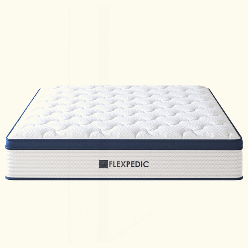Matelas 10 po, matelas en mousse à mémoire de forme hybride avec coton d'espace pour un sommeil serré, matelas à fermeté moyenne ferme avec soutien plus fort, isolement des mouvements et soulagement de la pression