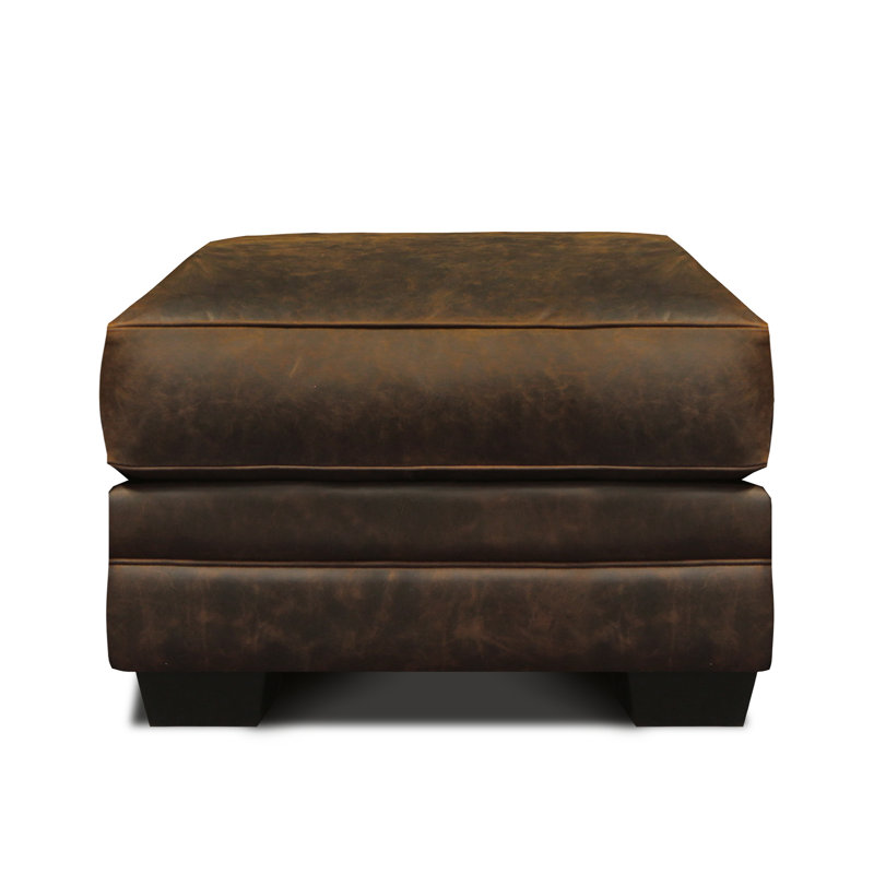 Repose-pieds rectangulaire standard en cuir véritable 30 po Cordova