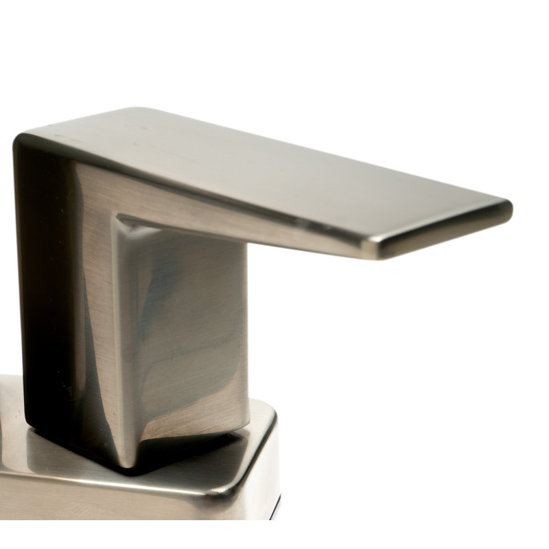 Robinet pour salle de bain à 2 poignées central à, Nickel brossé