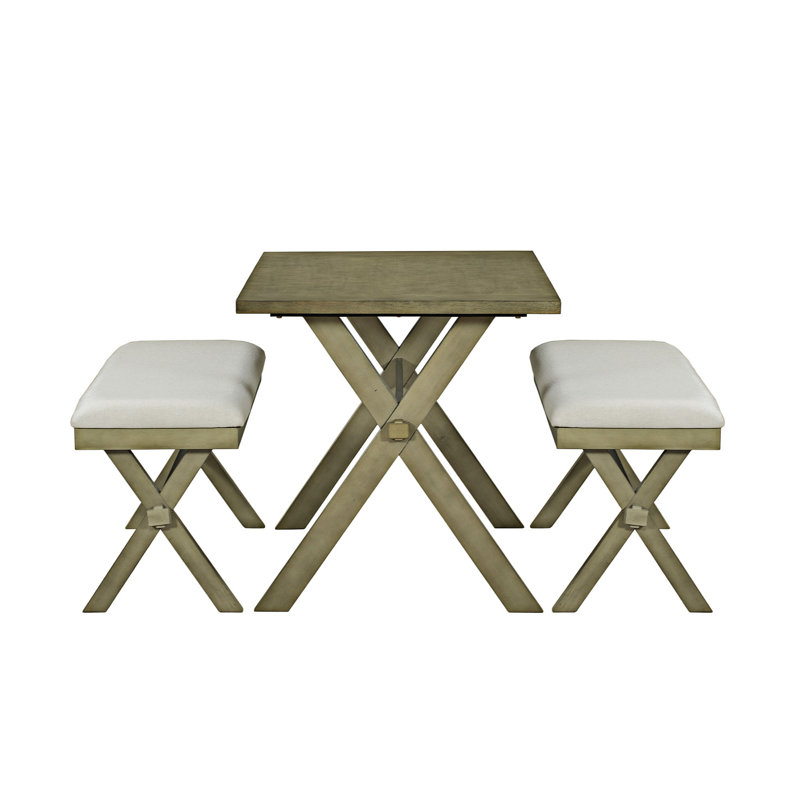 4 - Person Four Leg Dining Set, Green, Green