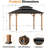 Horizon 10' x 12' Hard Top Gazebo With Solar Self Powered LED Lights, Mosquito Netting and Canopy Hook-108206367-110364336