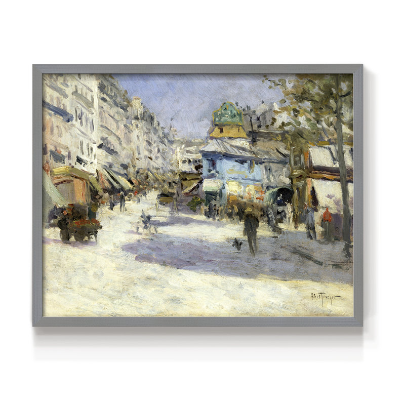 Paysages rétro-CCxxxxi - reproduction encadrée - réversible, H 11 po x l 14 po