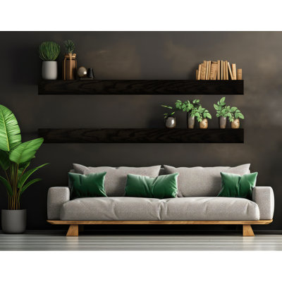 Emerald Lee 2 Piece Oak Floating Shelf