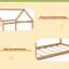 Lit simple en bois