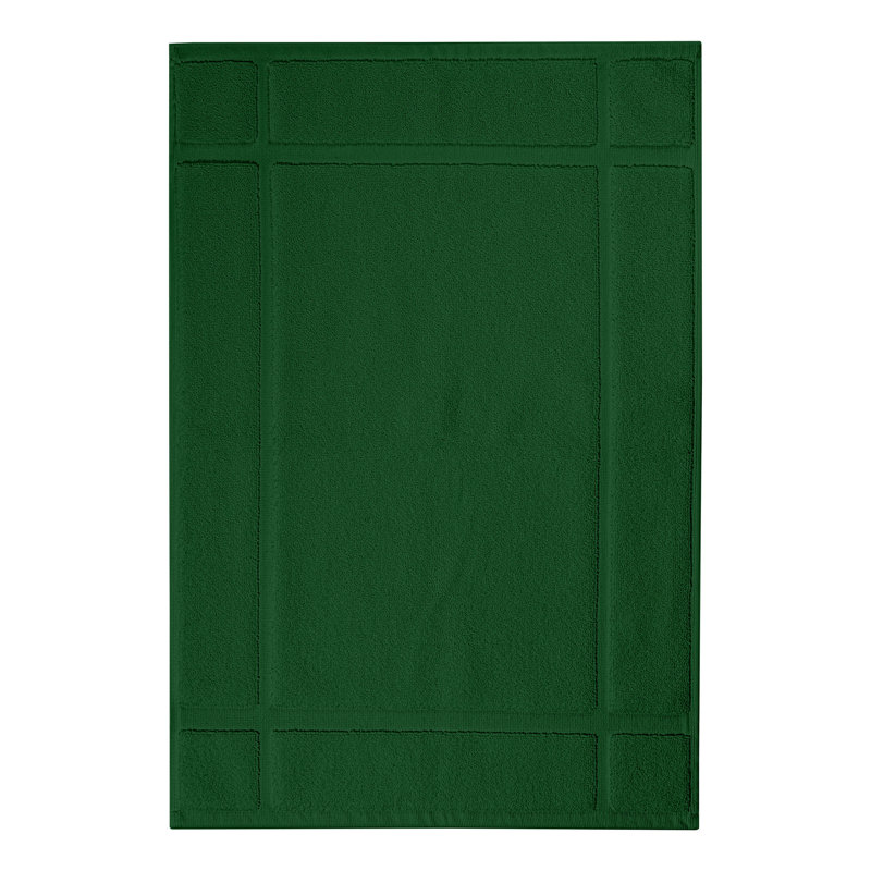 Solid Bath Mat 1350 GSM 100% Cotton for Bathroom Floor, Green, 20" W x 34" L
