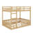 Full Over Full Wooden Bunk Bed With A Ladder And Protective Rails-394986011