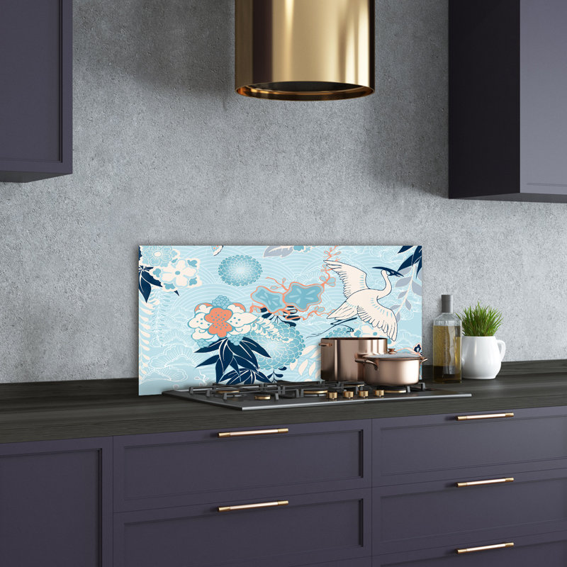 50cm W x 100cm L Glass Peel and Stick Panel